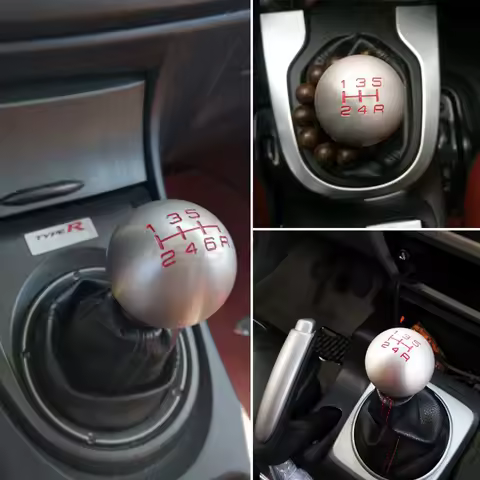 5/6 Speed M10x1.5 Aluminum JDM Ball Type Car Manual Shifter Shift Gear Knob For Honda Civic Jazz City Type R
