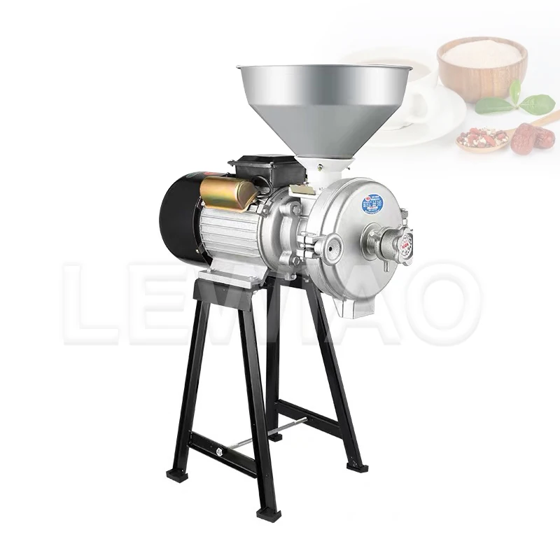 Commercial Wet And Dry Food Grains Grinder Small Fine Powder Grinding Machine Whole Grain Mill Crushing Machine Feed Crusher