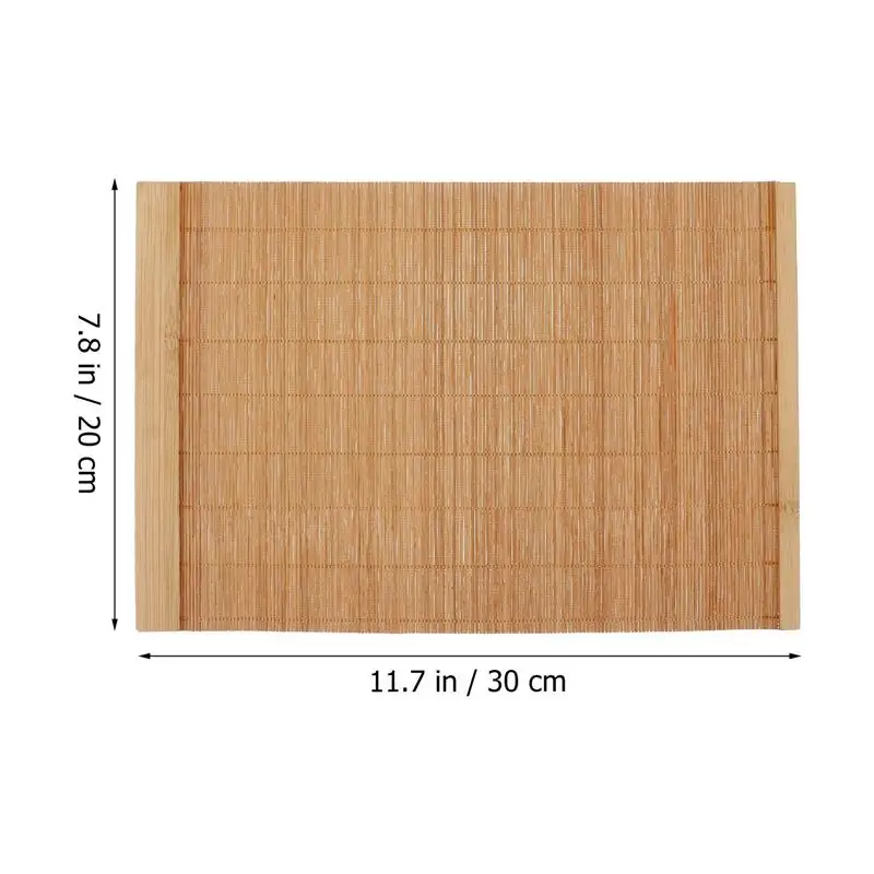 Bamboo Table Mats Placemat Tea Placemats Mat Japanese Slat Tray Runner Dining Set Place Heat Resistant Kung Washable Wood Fu