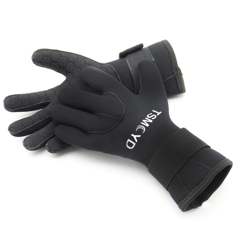 Uomo donna 5MM guanti in Neoprene resistente all'usura antiscivolo Scuba Dive fornisce inverno caldo Scuba pesca subacquea ora elastico polpo guanto