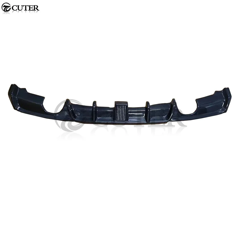 F30 3 Series 320i 330i Mp نمط ألياف الكربون شفة ممتصة للصدمات الخلفية الناشر مع مصباح ليد لسيارات Bmw F30 325i M-tech طقم هيكل السيارة #2