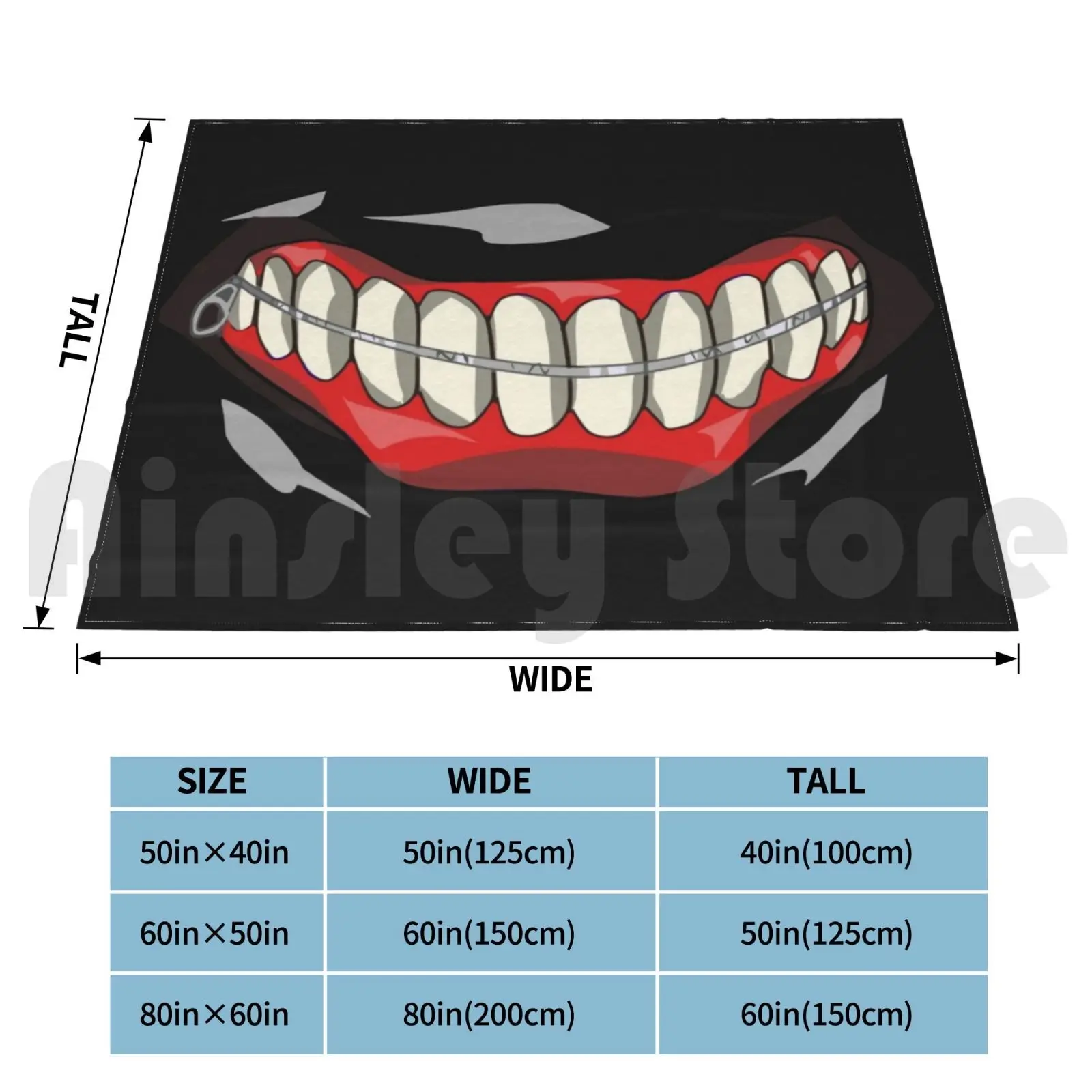 بطانية أنيمي لسرير الأريكة والسفر Kaneki Ken Ken Kanaki Anime Manga ألعاب الفيديو