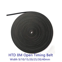 Arc Tooth HTD 8M Open Synchronous belt Width 10/15/20/25/30/40/60mm Rubber Neoprene fiberglass HTD8M Belt pulley CNC Laser