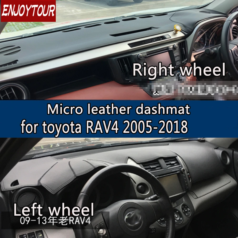 

Leather Dashmat Dashboard Cover Accessories Pad Dash Mat Sun Shade Carpet For Toyta Rav4 Xa40 XA20 XA30 XA50 2000-2022 2005 2013
