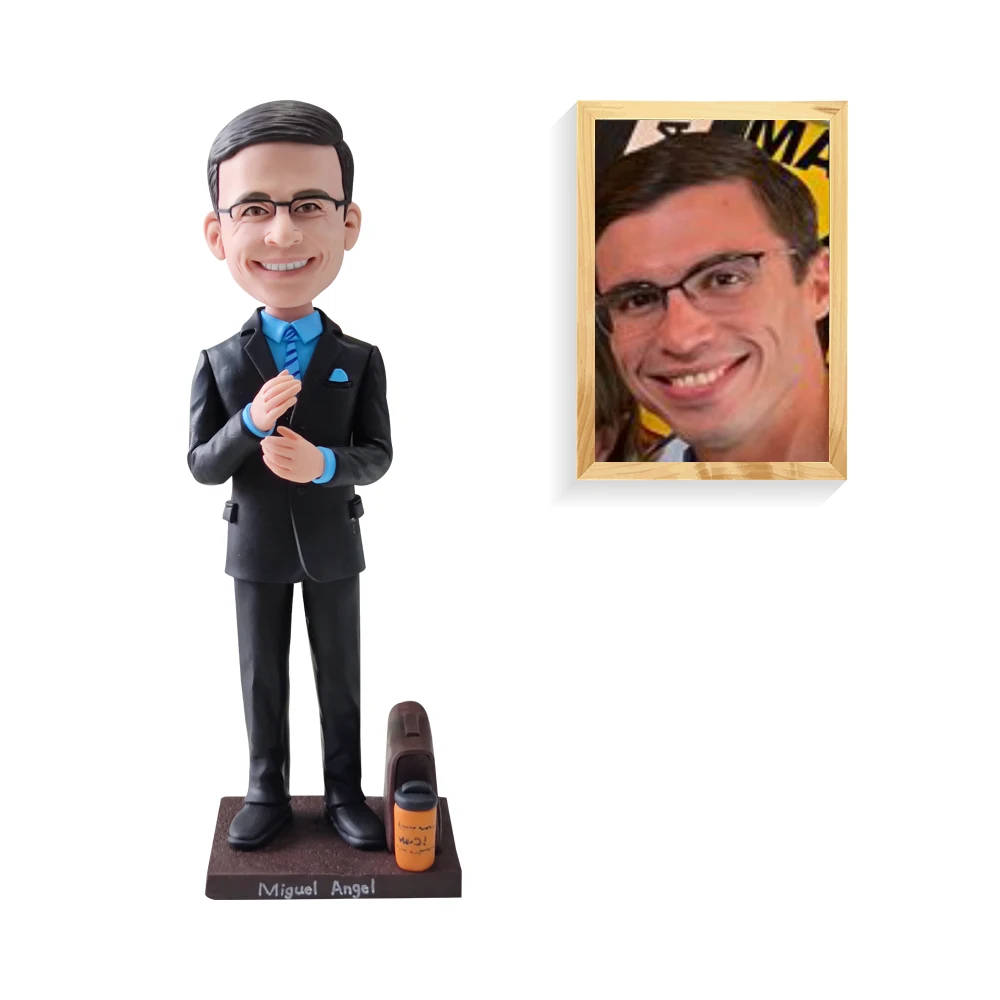 Personalized Bobbleheads Figures Male Lawyer Polymer Clay Doll Handmade Sculpture For Friend Colleague Custom Made Gift Statue