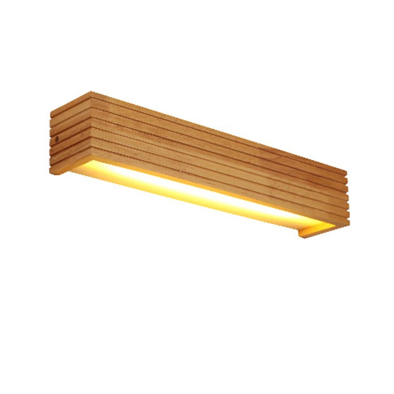 Imagem -05 - Moderno Estilo Japão Oak Lâmpadas de Parede de Madeira Luzes Led Quarto Cama Banheiro Home Sconce Madeira Maciça Luminárias