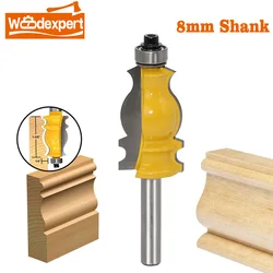 8mm Shank Architectural Molding Router Bit,Corner Rounding Edge-forming Roundover Beading Router Bit for CNC Woodworking Milling