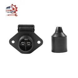 AOHEWEI EU 3 Pin Trailer Plug Adapter Cable 12V 3 Pole Towing Socket Electronic Connector for Truck Caravan Semi-Trailer Boat