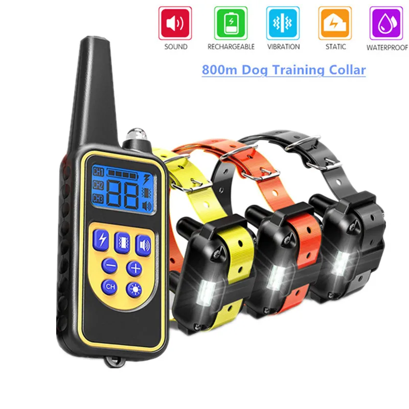 

Dog Training Collar Pet Dog Anti Barking Device Dog Stop Barking Vibration Shock Sound Anti Bark Waterproof Collar