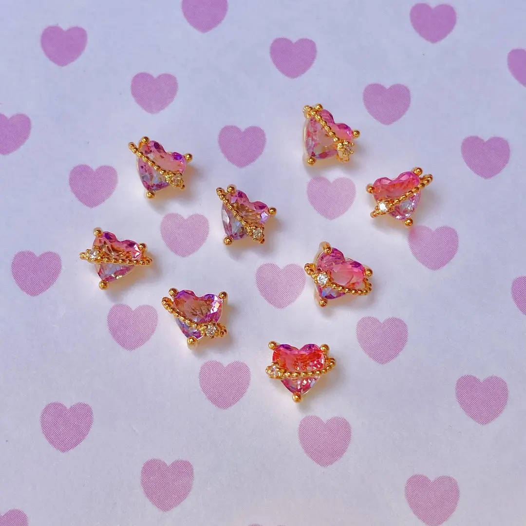 

New Ins Pink Cute Exquisite Heart Stud Earrings Love Heart Zircon Stud Earrings For Women Girls Fashion Jewelry