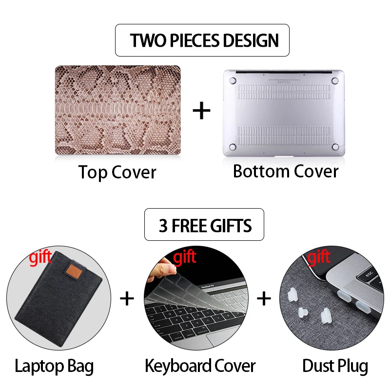 Imagem -03 - Crocodilo Laptop Case para Macbook Air Pro 13 14 13.6 15 16 m1 m2 Touch Bar Tampa Dura de Plástico para Macbook Pro 13 Laptop Sleeve