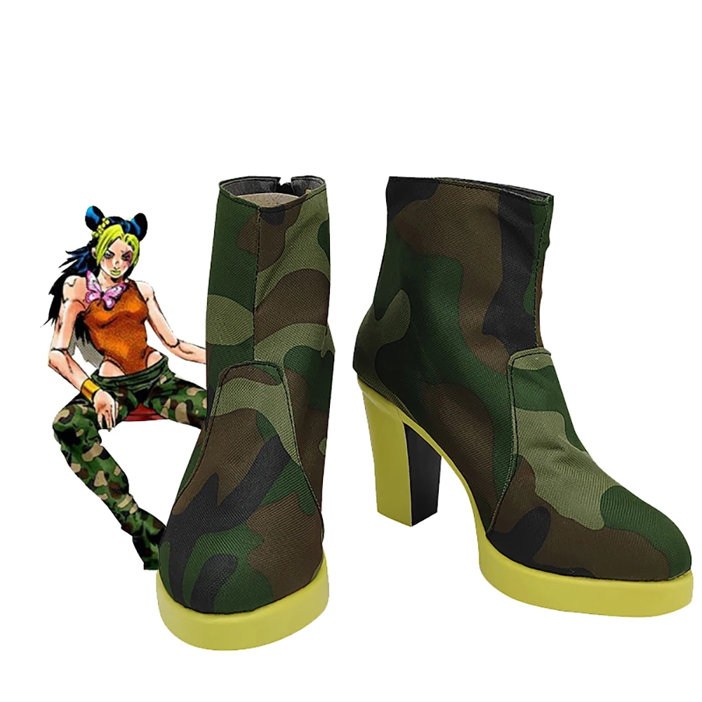 

Trish Una Green Shoes Cosplay JoJo's Bizarre Adventure Trish Una Cosplay Boots High Heel Shoes Custom Made Any Size