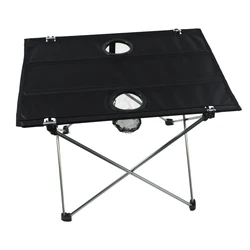 Ultralight Cloth Camping Folding Table with Water Cup Holder for Hiking ,Picnic  & Fishing