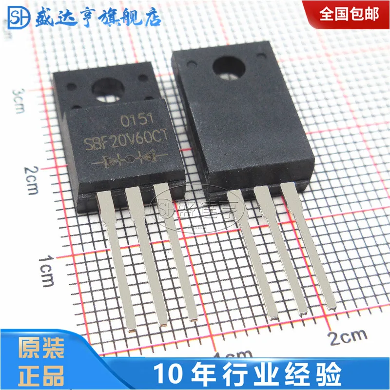 10Pcs/Lot SBF20V60CT 20A 60V TO220 Schottky Barrier Diode/  NEW Original In Stock