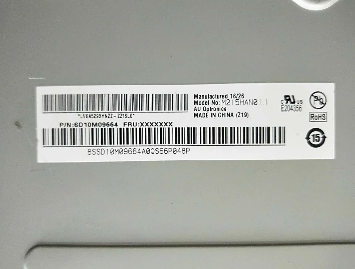 Imagem -03 - Nova Tela Lcd Lm215wf9-ssa1 Mv215fhm-n40 M215hca-l3b Lm215wf9-ssb1 T215hvn05.1 Lm215wf9-ssa2 Lm215wf9-ssa3