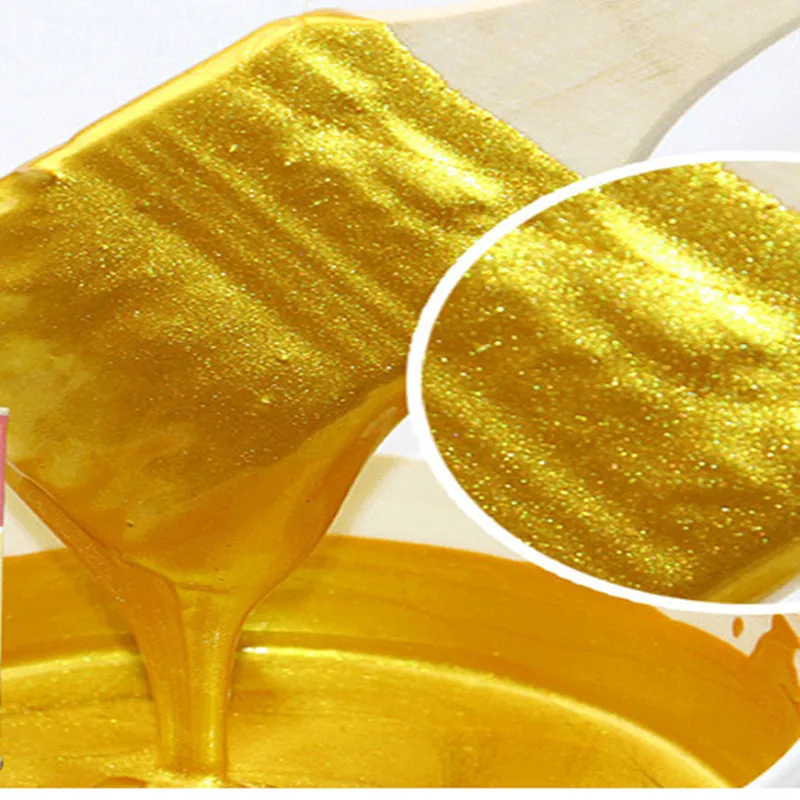 100g / 1kg Hot stamping bright Gold paint Metal lacquer wood paint tasteless water-based paint,Can be applied on any surface