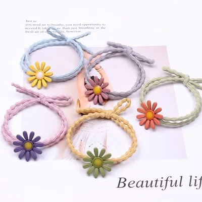 4PCS  New fashion flowers, avocado, poached eggs and other hair rope