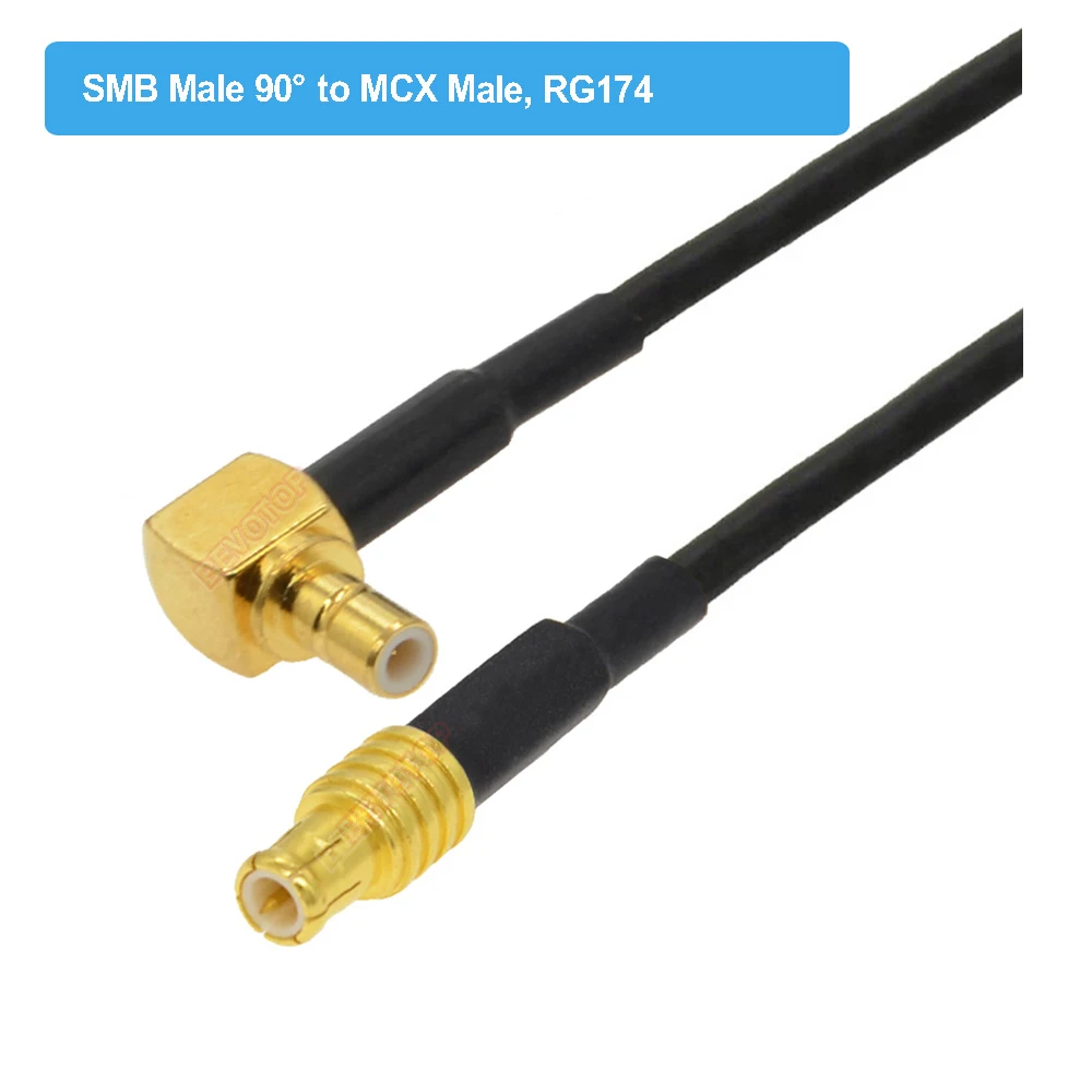 1PCS Straight SMB Male to MCX Male Plug RG174 Pigtail Cable Car Radio Antenna DAB Aerial Extension Cord RF Coaxial Cable Jumper