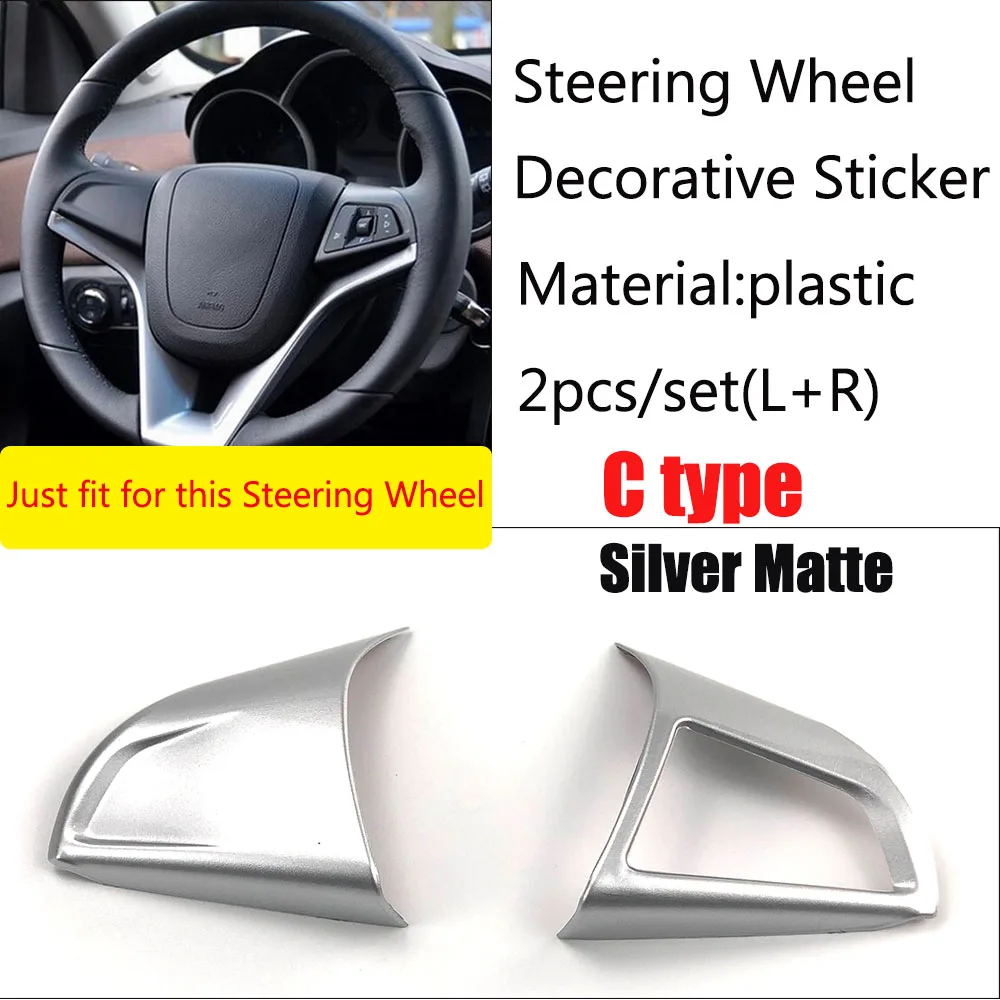 Car Accessories Interior Steering Wheel Trim Decorator trim Sticker for Chevrolet Orlando Cruze Trax Aveo Sonic Onix Cobalt