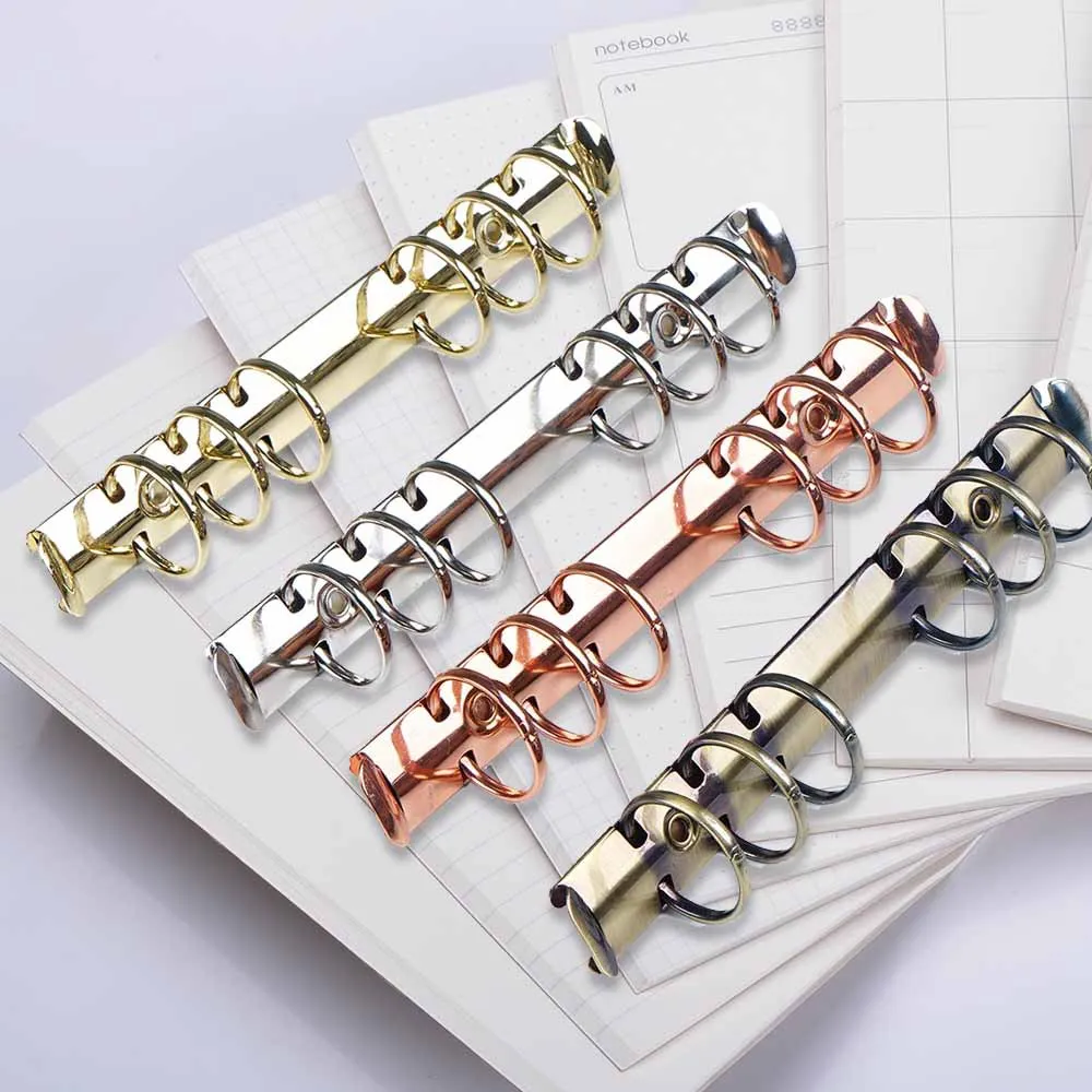 Notebook Metal Rings Loose-Leaf Diary Spiral Clip With 2 Pairs of Screw DIY Binder Fill Paper Album Folder Circle Ring Binders