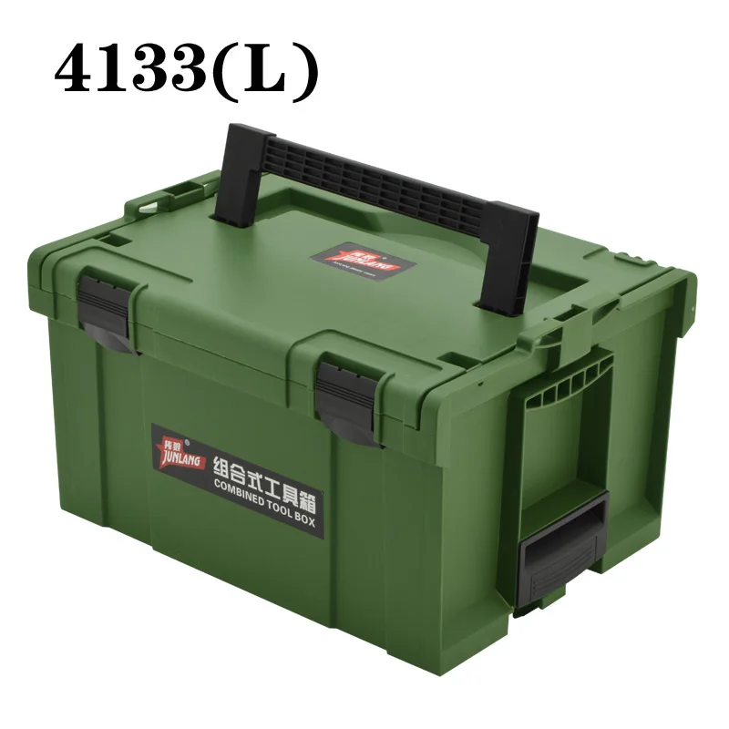 Hardware toolbox plastic thick Composable suitcase electrician carpenter electric drill storage box car box tool case