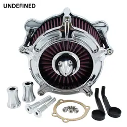 Air Filter Chrome Air Cleaner Intake For Harley Dyna Street Bob Switchback FLD 1993-2017 Touring FLTR Heritage Softail FXSTS 15