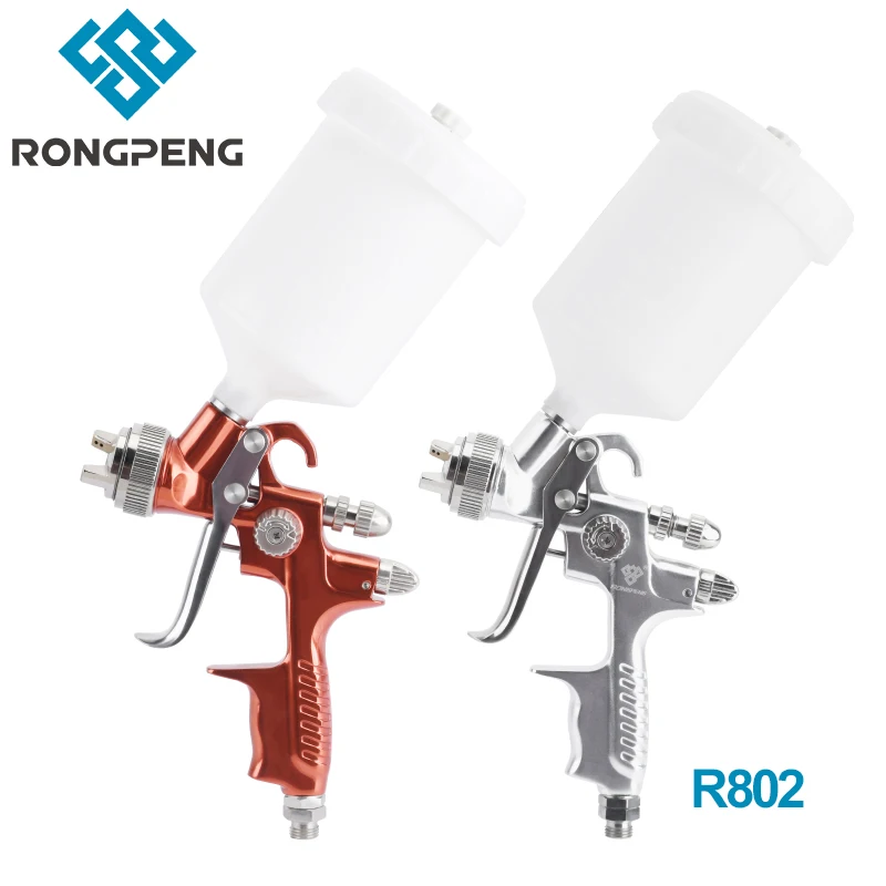 RONGPENG HVLP Spay Súng Tranh Súng Trọng Lực Nước Cấp Dựa Bình Bơm Phun Với Giá Đỡ Bằng Khí Nén Dụng Cụ