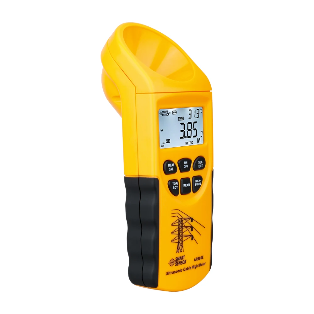 Imagem -03 - Ultrasonic Lcd Display Height Meter Smart Sensor Measuring Range Cabos Measurement Ar600e Altura 323m Avião 315m