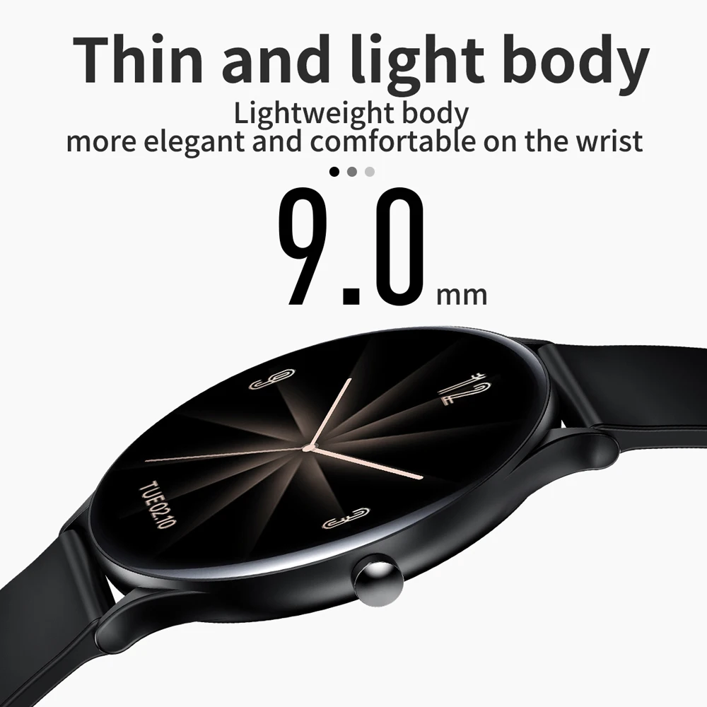 Montre connectée Ultra fine pour hommes et femmes, écran entièrement tactile, Bluetooth, moniteur d'activité physique, pour téléphone Android IOS, nouveau