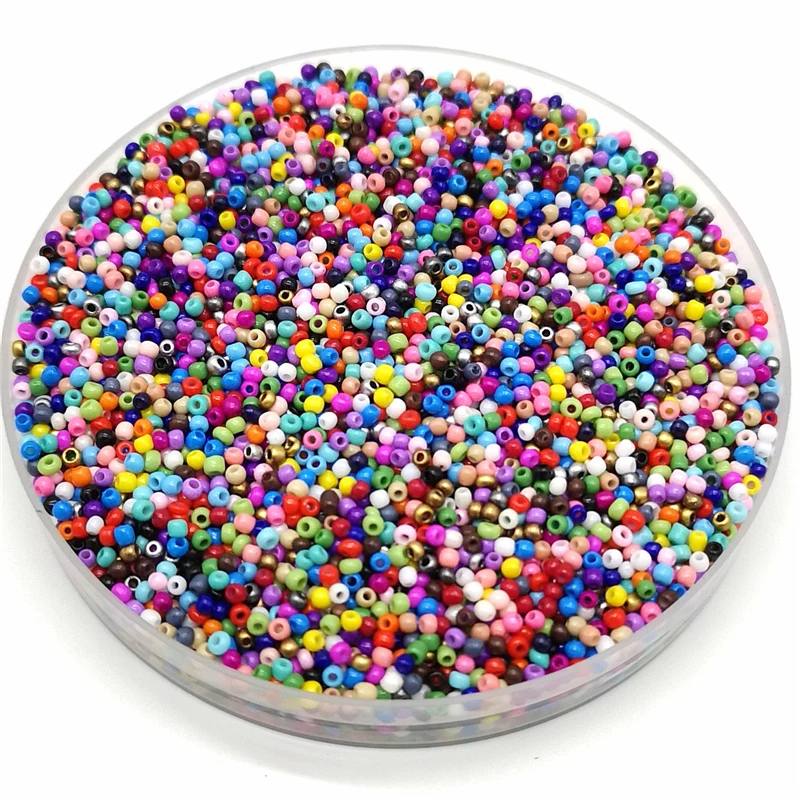 1.8mm Glass Seed Hole Beads For Jewelry Making DIY Bracelet Necklace Accessories