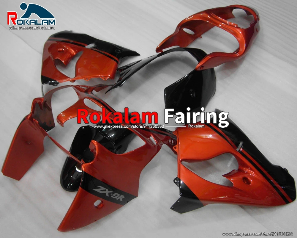 

Motorbike Body For Kawasaki ZX9R Ninja 2000 2001 ZX-9R 00 01 Black Orange Red ABS Motorcycle Fairing Kit (Injection Molding)