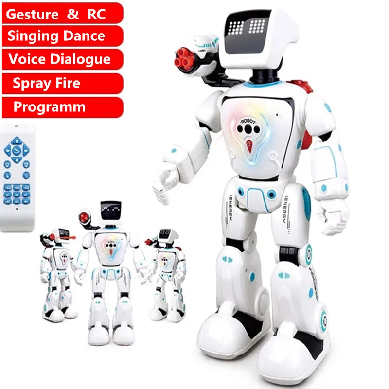 Hydropower Robot Touch Sensor Voice Gesture Control High Simulation Walking Dance Singing Fire Bullet Battle Smart RC Robot Toys