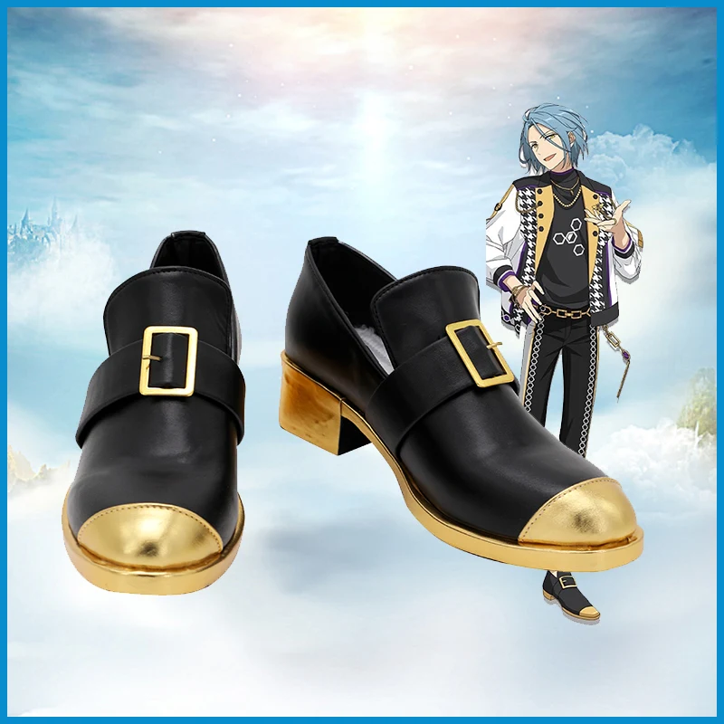 Ensemble Stars CrazyB HiMER Cosplay PU Leather Shoes Halloween Cosplay Prop Custom Made