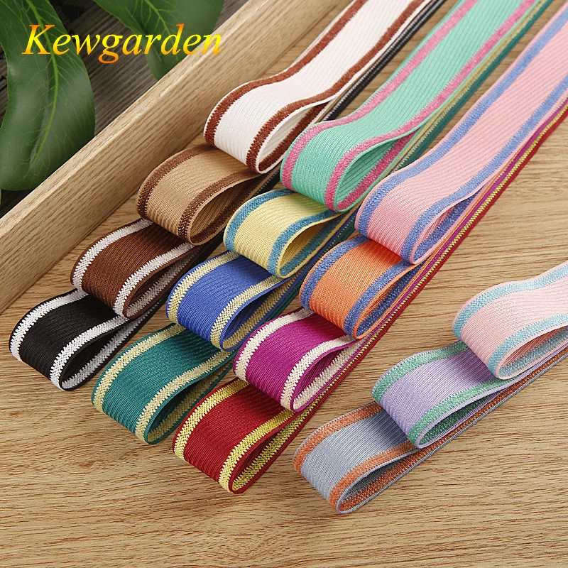 

Kewgarden Twill Bowknot Hair Accessories Material Clothing Shoes Flower Hat Gift Decoration Bilateral Striped Ribbon 10 Yards