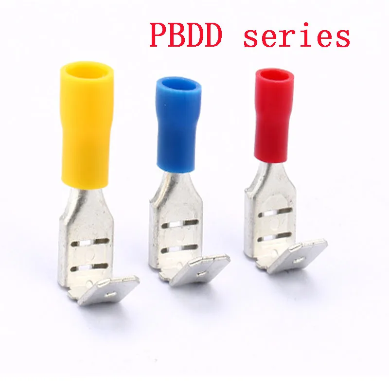 

PBDD terminals series 100PCS/Bag blue yellow red piggy back disconnector Cable Connector wire terminals pre-insulating terminals