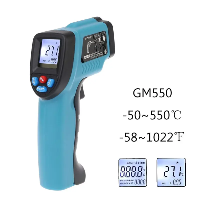 -50~550℃ Digital infrared Thermometer Pyrometer GM550 Industrial Temperature