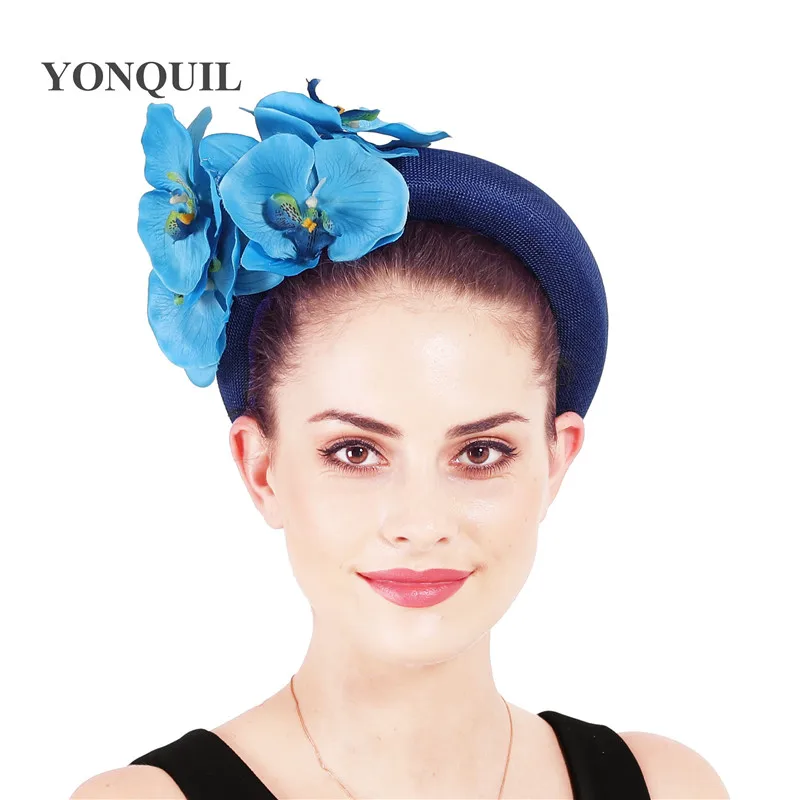 

New Fashion Thick Floral Headbands Fascinator Wedding Hair Accessories Fancy Floral Headwear Ladies Prom Occasion Tea Headdress