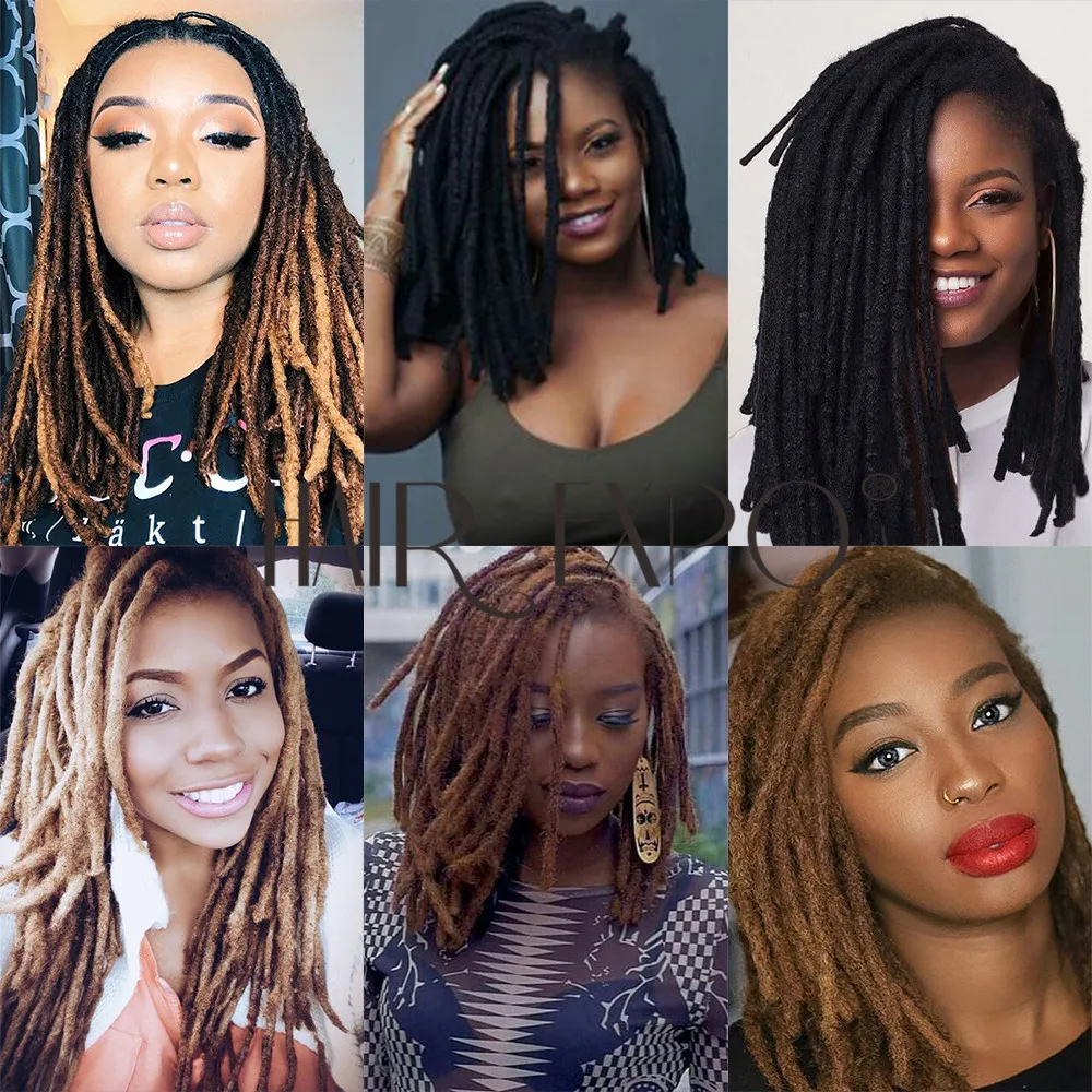 Handmade Dreadlocks  Synthetic Wigs Extensions Black Reggae Wig Crochet Braiding Hair For Afro Women And Men Hair Expo City image 6