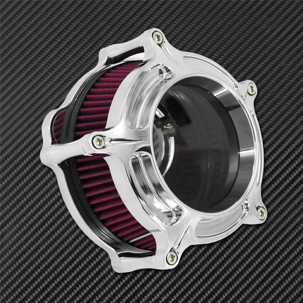 Motorcycle Air Cleaner Intake Filter Chrome For Harley Sportster XL48 Dyna FXDLS Touring Electra Road Glide Softail FLSTNSE