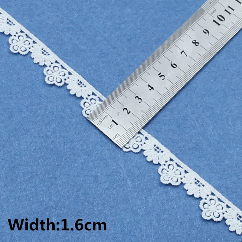 White Embroidered Lace Trim for DIY Crafts