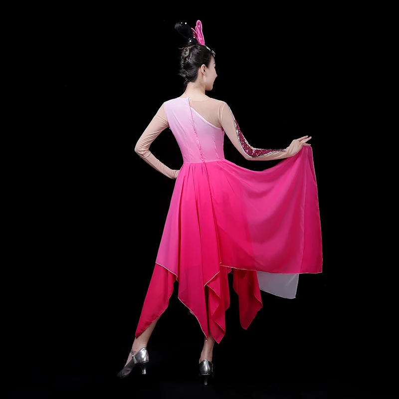 Klassische Tanz Kleidung Frauen Bühne Kostüm Flamenco Kleid Fee Gypsy Kleider Öffnung Dance Outfit Extoic Dance Trägt DL7389