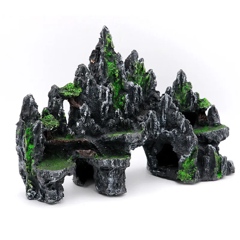 super large size rockery aquarium decorations Fish tank landscaping resin Decorative rocks 13X4.7X9 inch