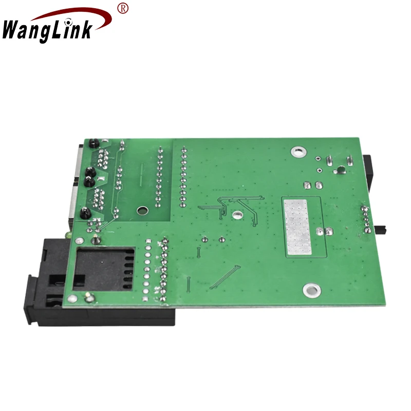 Wanglink 1 SC 2 RJ45 Fast Ethernet Switch 10/100M Fiber Optik 20KM Media Converter Single Mode Fiber Port Board PCB