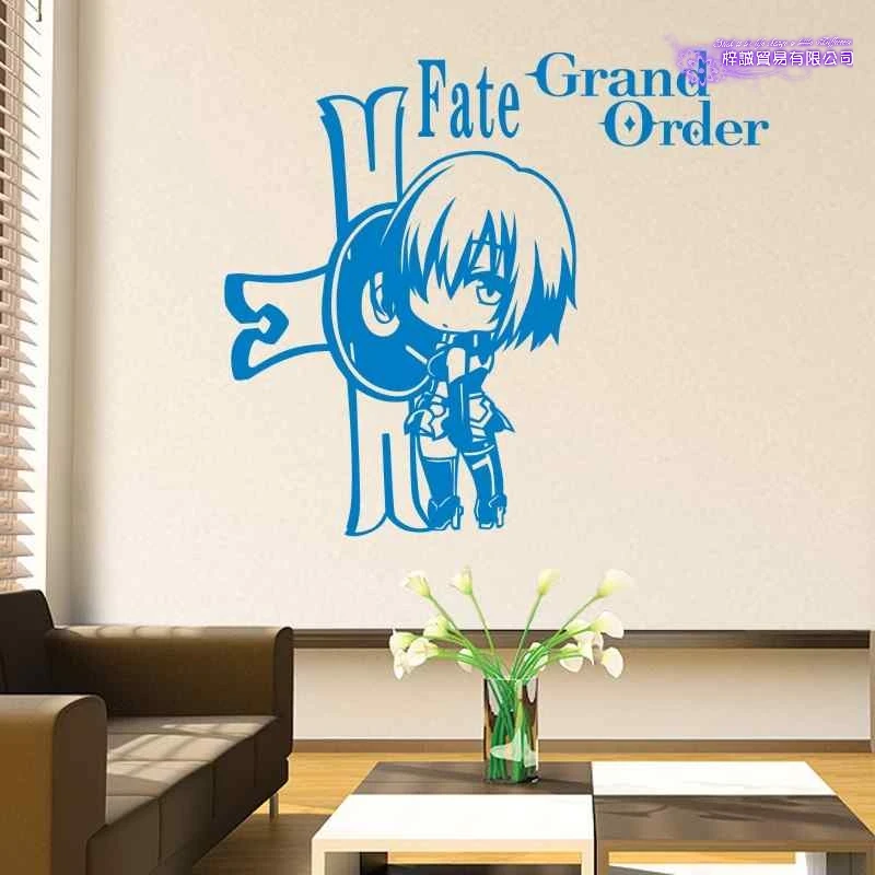 Cute FGO Shielder Wall Decal Mash Kyrielight Vinyl Wall Stickers Decal Decor Home Decorative Decoration Anime Car Sticker