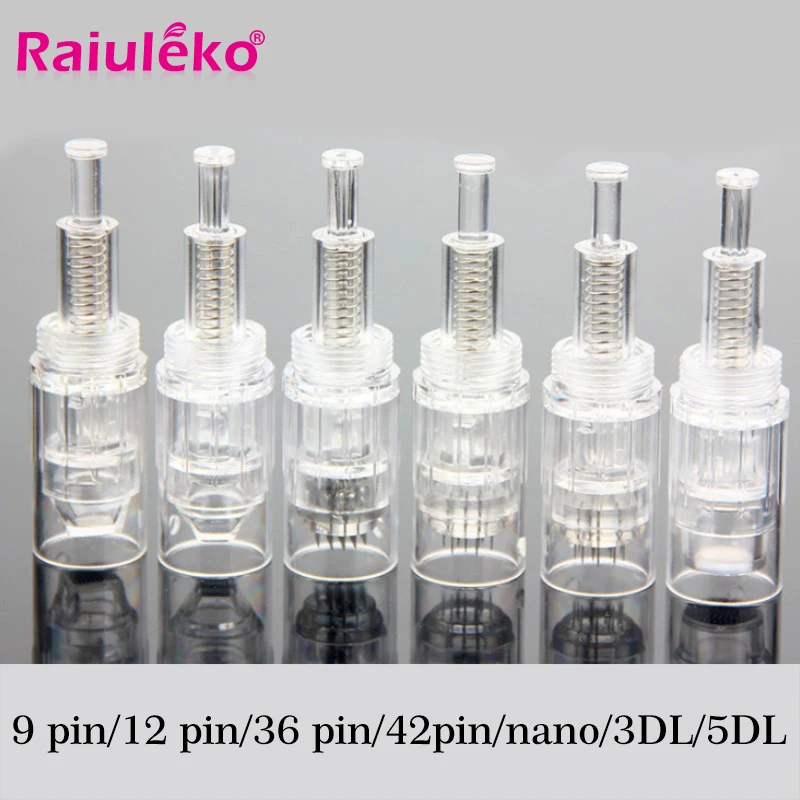 5pcs Needle Cartridge for Ultima A6 Dr.imp Pen Nano/9 Pin/12 Pin/36 Pin/42 Pin Micro Needle Replacement Dermapen Bayonet Screw