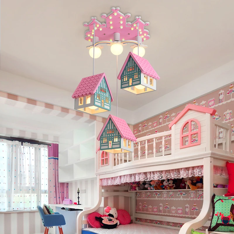 Children kids bedroom decor led lights for room indoor chandelier lighting chandeliers ceiling lamps for living room decoration