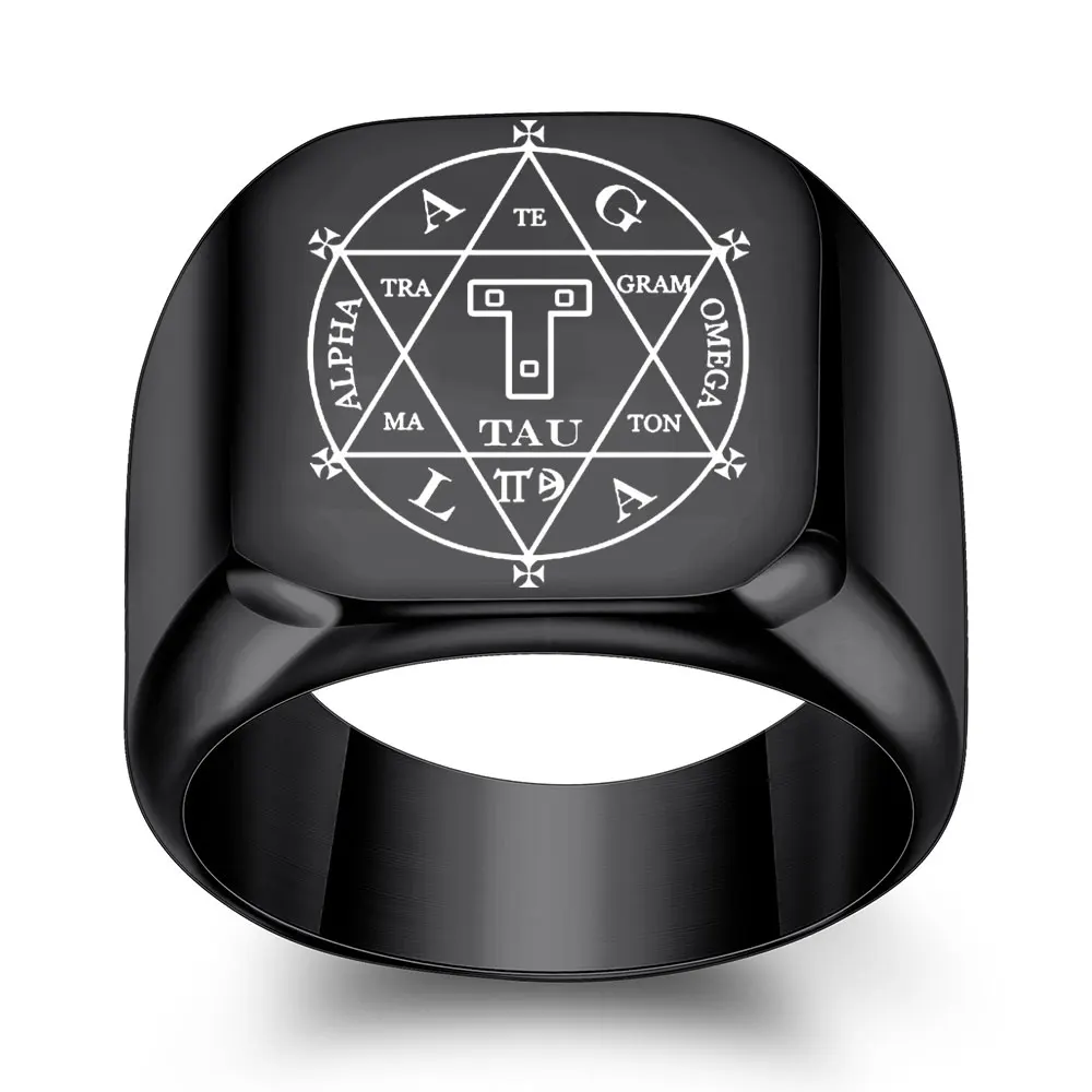 Custom Men Seal Solomon Kabbalah Amulet Signet Ring