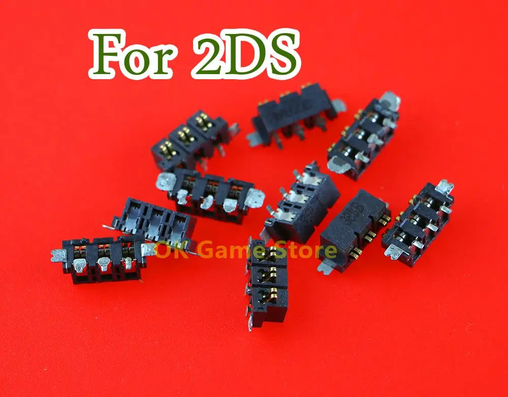 

50pcs/lot Original replacement repair parts battery Socket connector DC Jack Slot for 2DS Game Controller