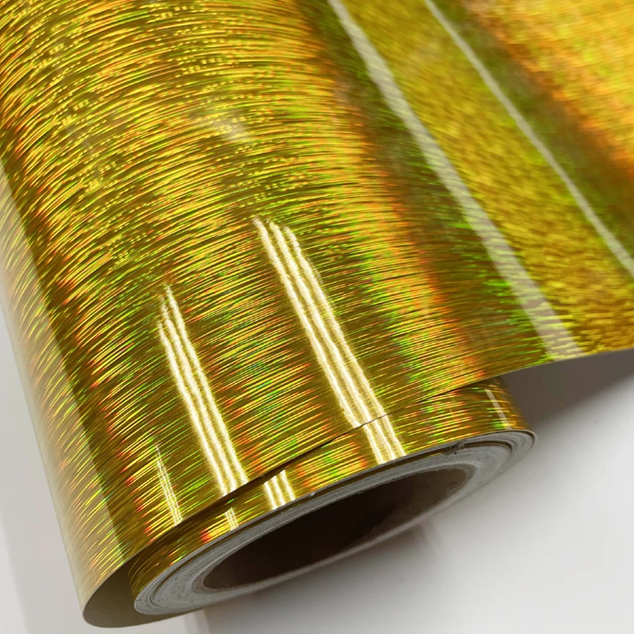 

Glossy Holographic Rainbow Gold Chrome Brushed Vinyl Film Car Wrap Foil DIY Car Scooter Motorbike Sticker Wrapping Air Release