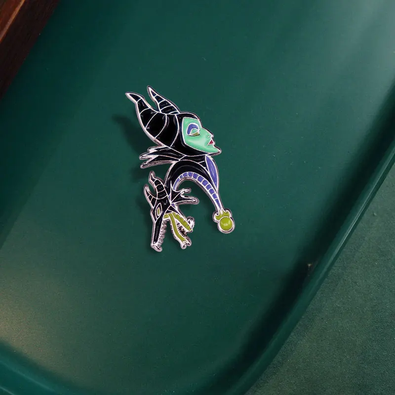 Sleeping movie enamel pin Demon Witch Cartoon Brooch - view 6